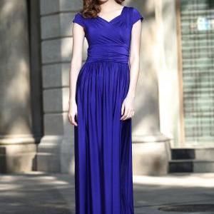 Cap Sleeve Long Formal Prom Dresses Party..