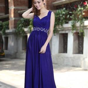 Royal Blue Formal Cocktail Bead Prom Party Evening..