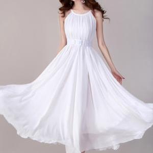 Summer White Wedding Party Maxi Dress Sundress For..