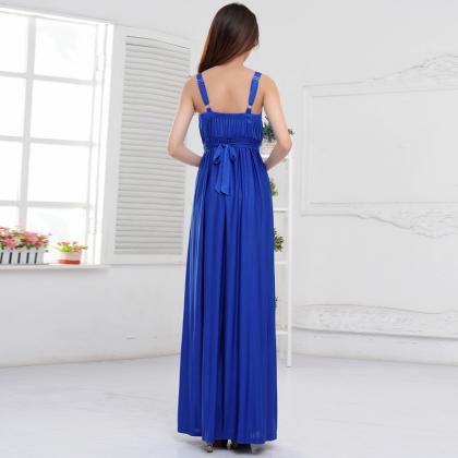 Royal Blue Long Party Formal Evening Maxi Dress Bridesmaid Dresses Gown ...