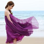 Purple Long Chiffon Skirt Maxi Skirt Ladies Silk Chiffon Dress Plus Sizes Sundress Beach Skirt Oversize