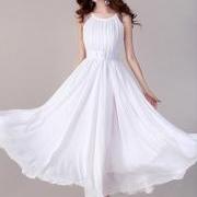 Summer White Wedding Party Maxi dress Sundress for holiday, beach