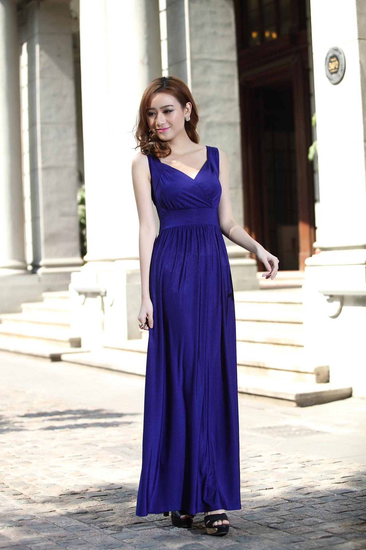 Royal Blue Long Prom Evening Dress main image 0