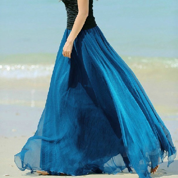 Shoulder Straps Circle Skirt Short Chiffon Dresses Blue Plus Size