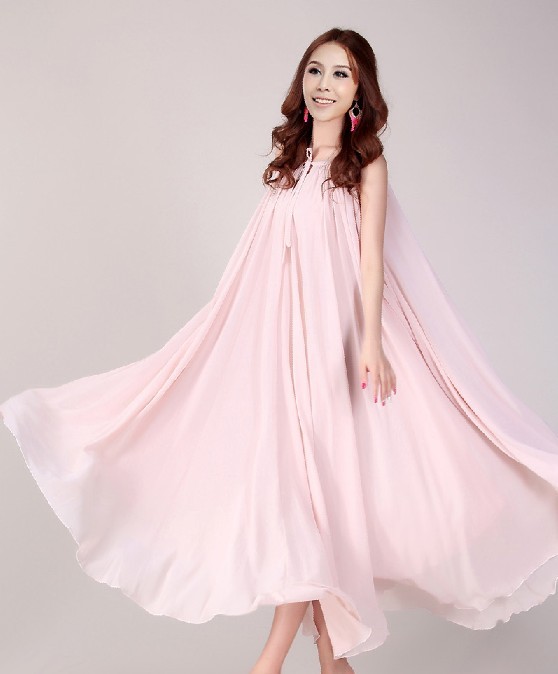 pink summer dress plus size